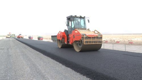 酒泉肅北 g215線馬鬃山至橋灣公路路面工程全部完工